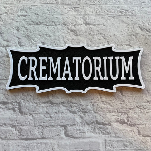 Crematorium Sign Wall Hanging 3D Printed