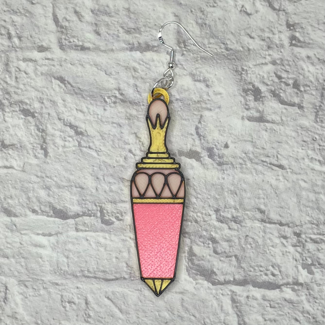 Potion Vial Statement Earrings or Keychain 3D Printed