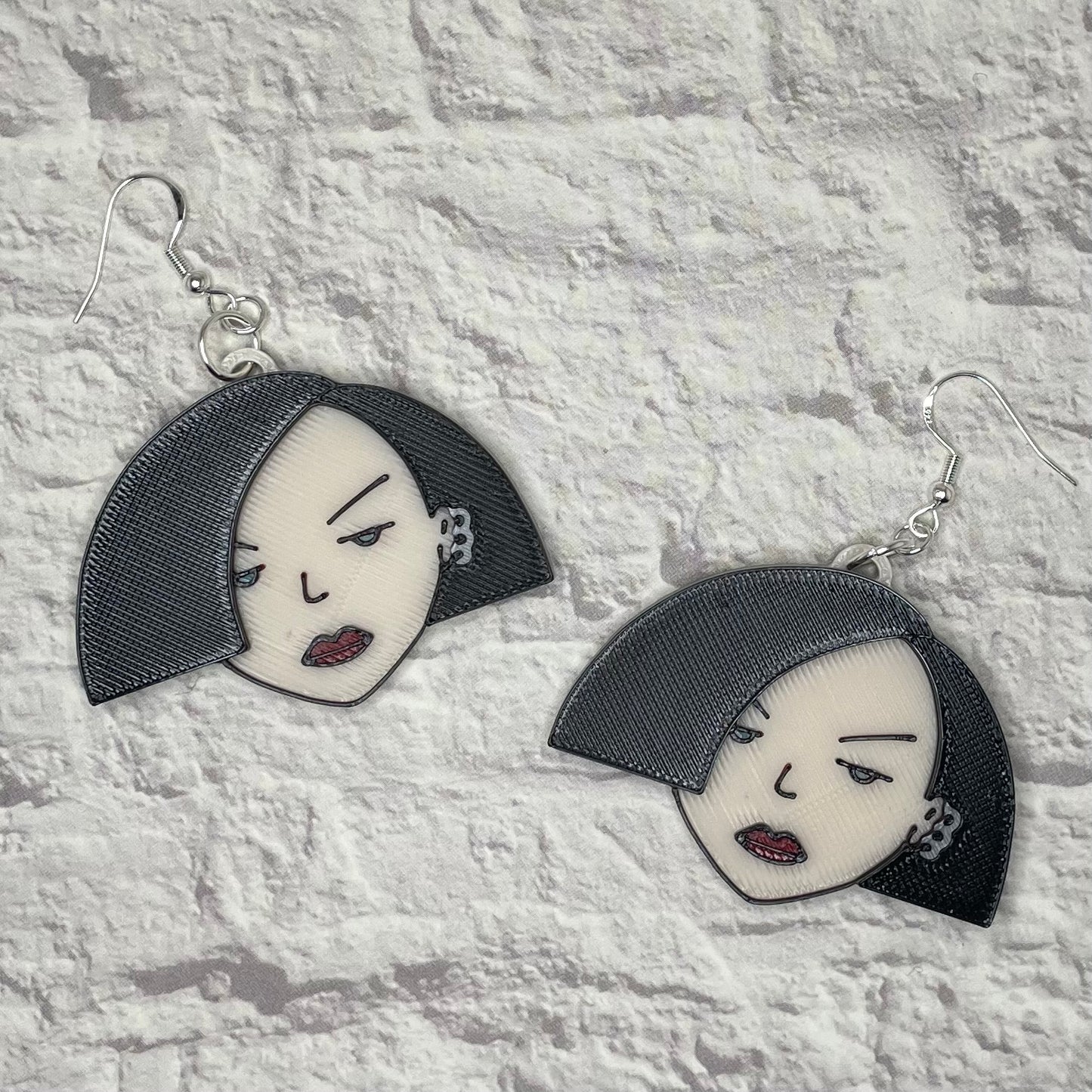 Daria Statement Earrings or Keychain 3D Printed
