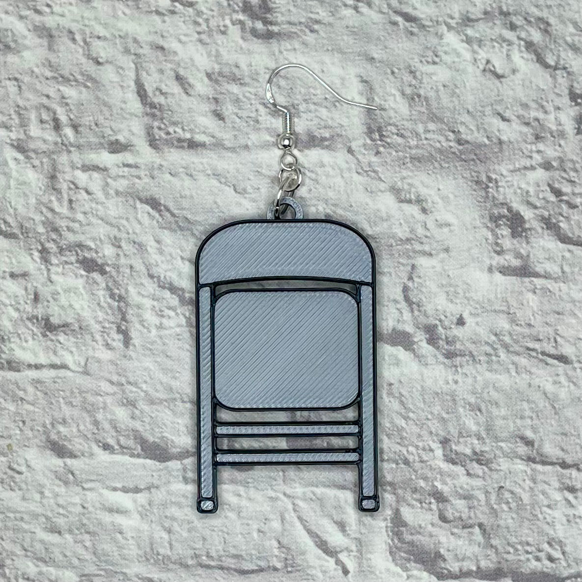 Folding Chair Wrestling Statement Earrings or Keychain 3D Printed
