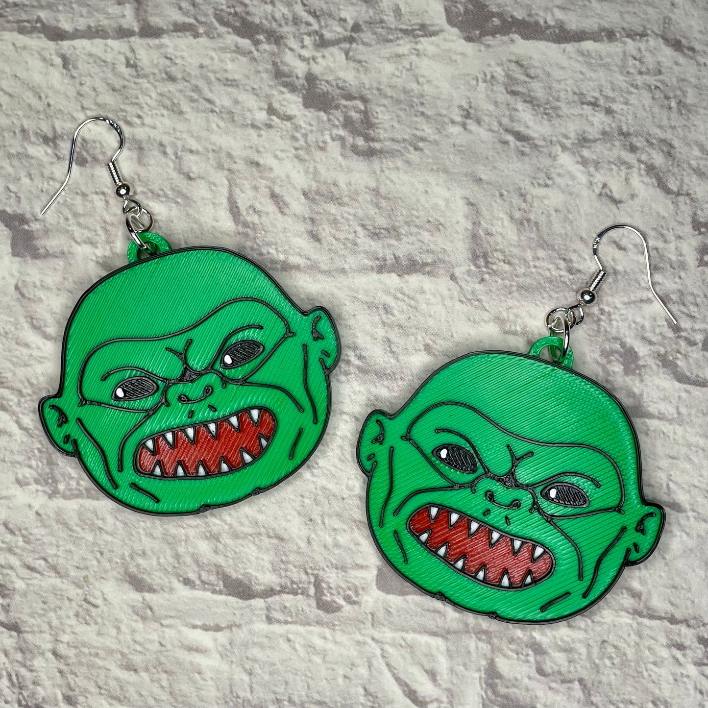 Ghoulies Horror Statement Earrings or Keychain 3D Printed