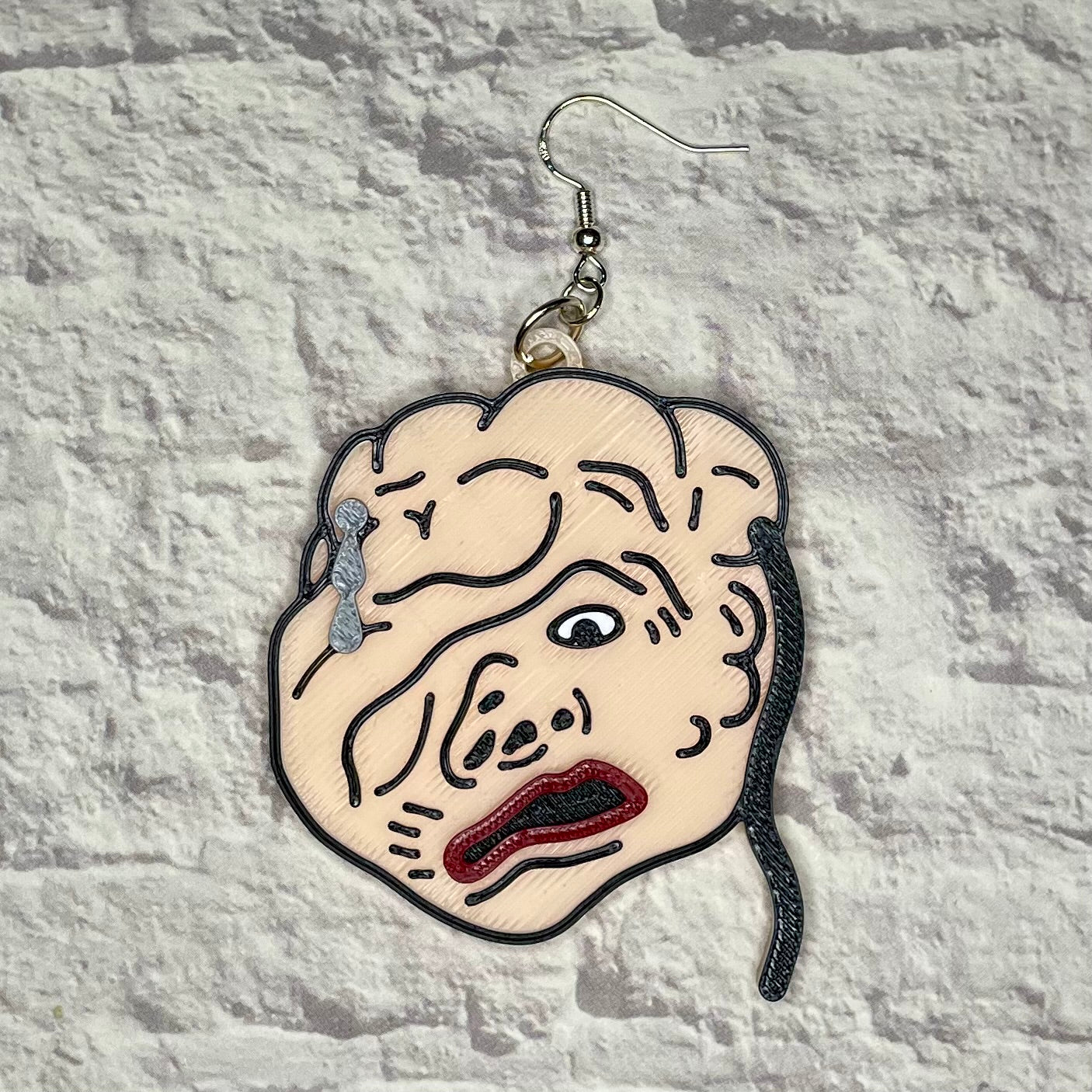 Monstro Horror Statement Earrings or Keychain 3D Printed
