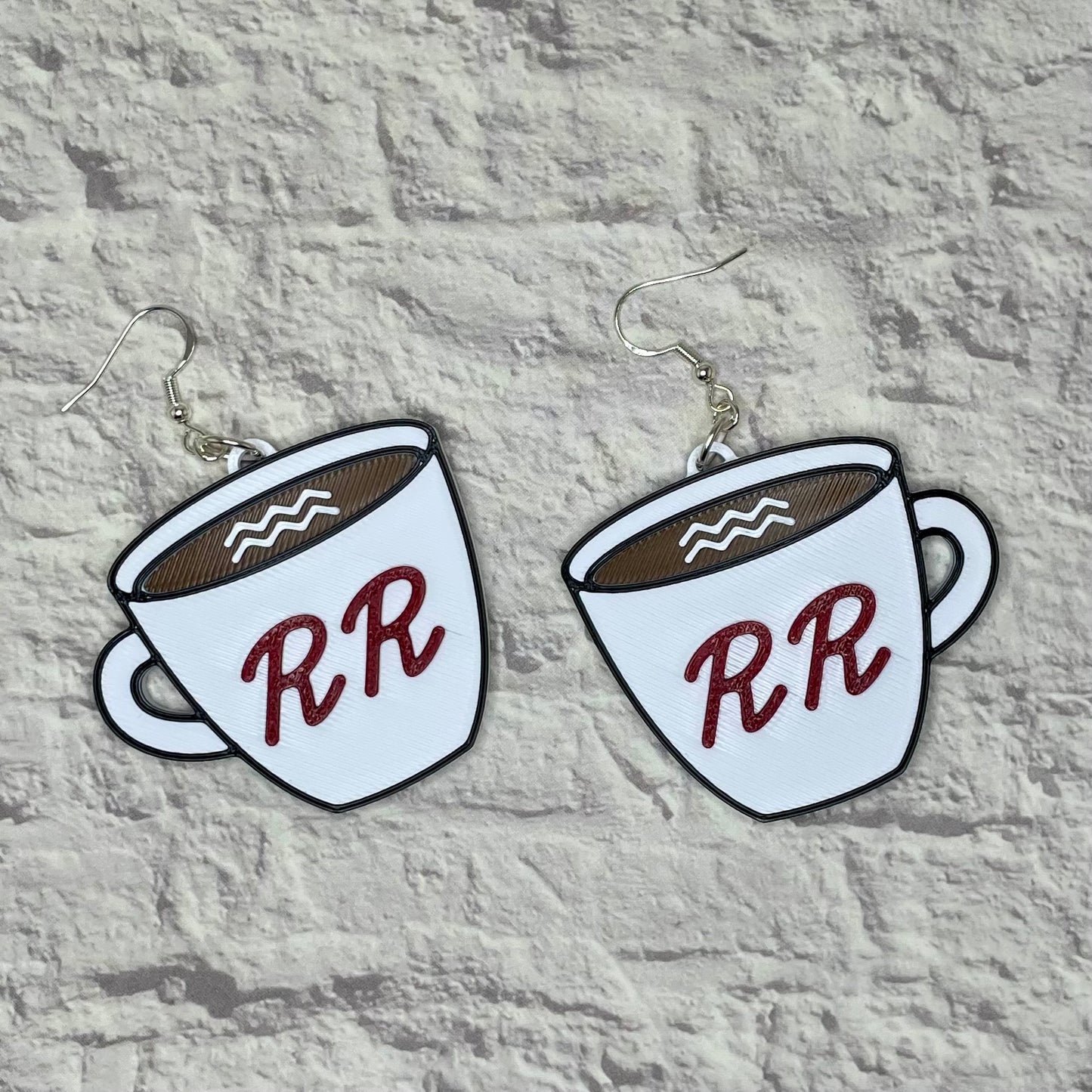 Damn Fine Earrings Statement Earrings or Keychain 3D Printed