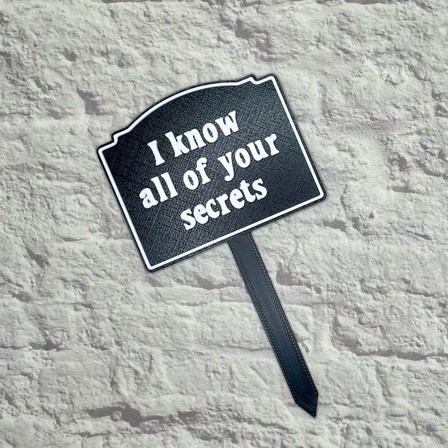 I Know All Of Your Secrets Plant Stake