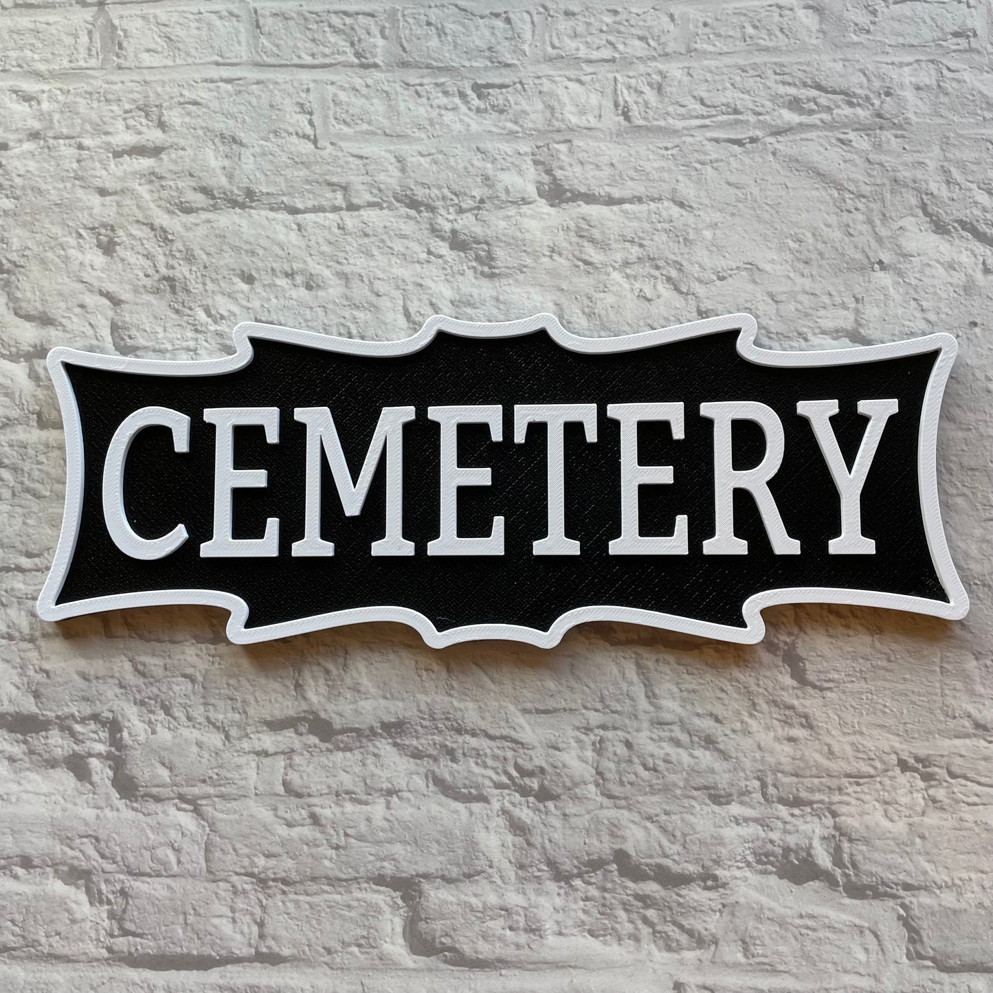 Cemetery Sign Wall Hanging 3D Printed