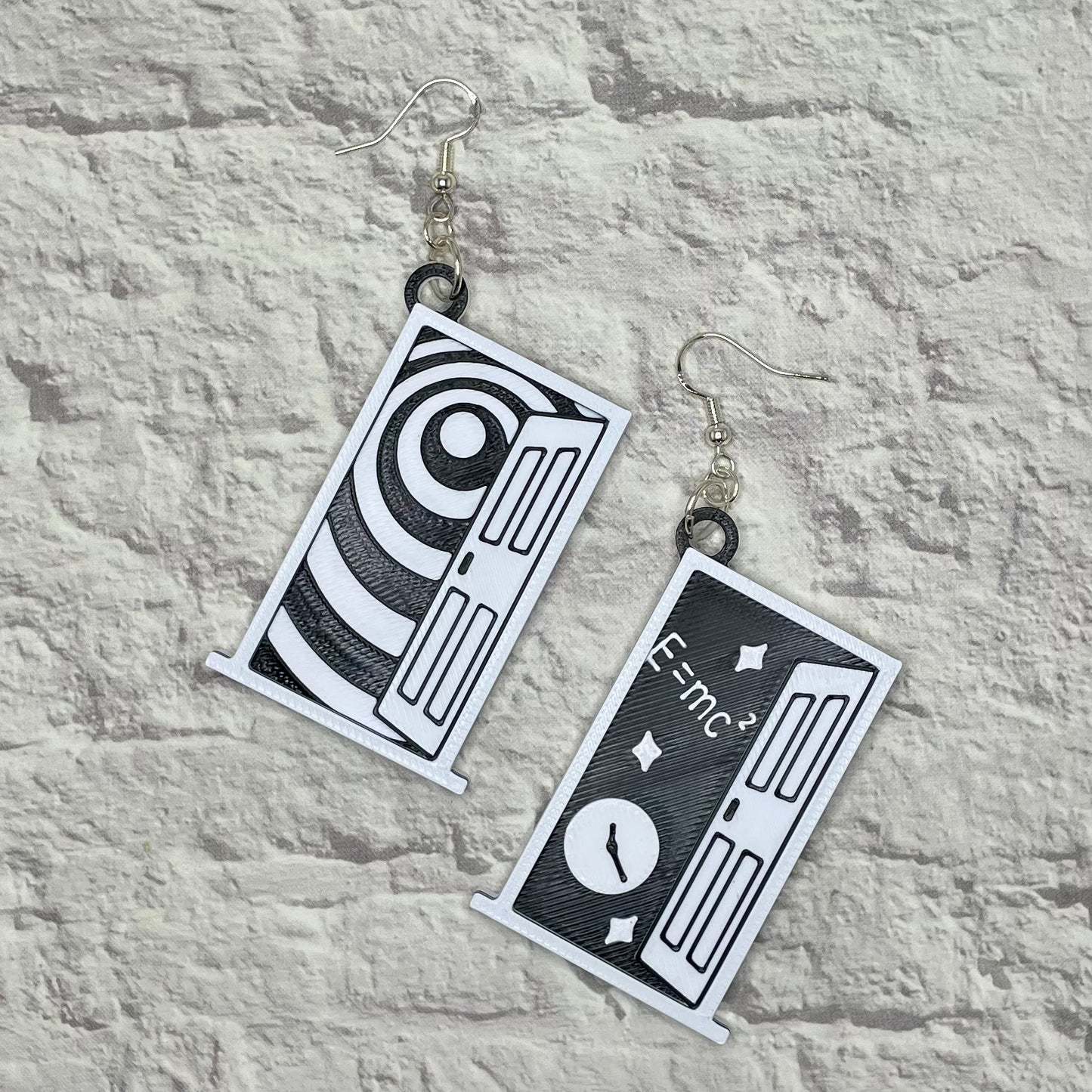 Twilight Zone Horror Statement Earrings or Keychain 3D Printed