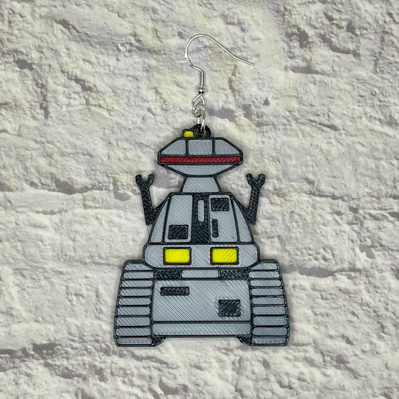 Killbot Horror Statement Earrings or Keychain 3D Printed