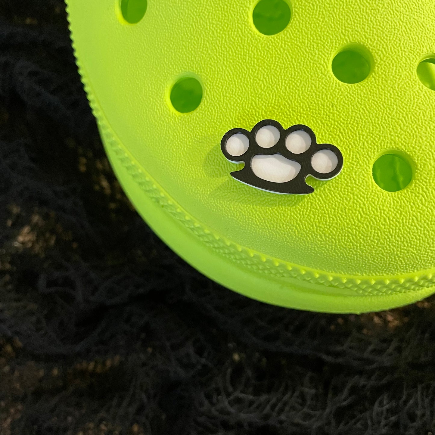 Knuckle Duster Shoe Charm 3D Printed