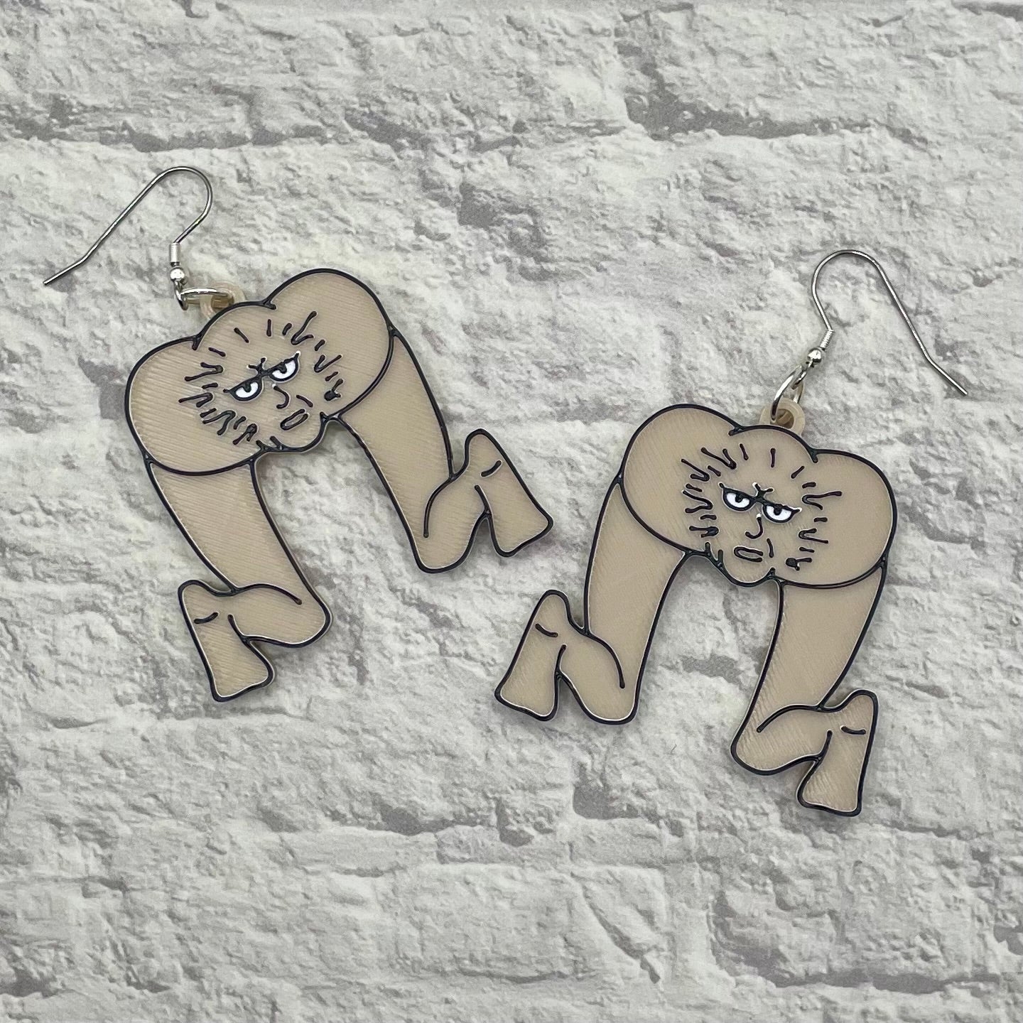 Butthead Society Horror Statement Earrings or Keychain 3D Printed