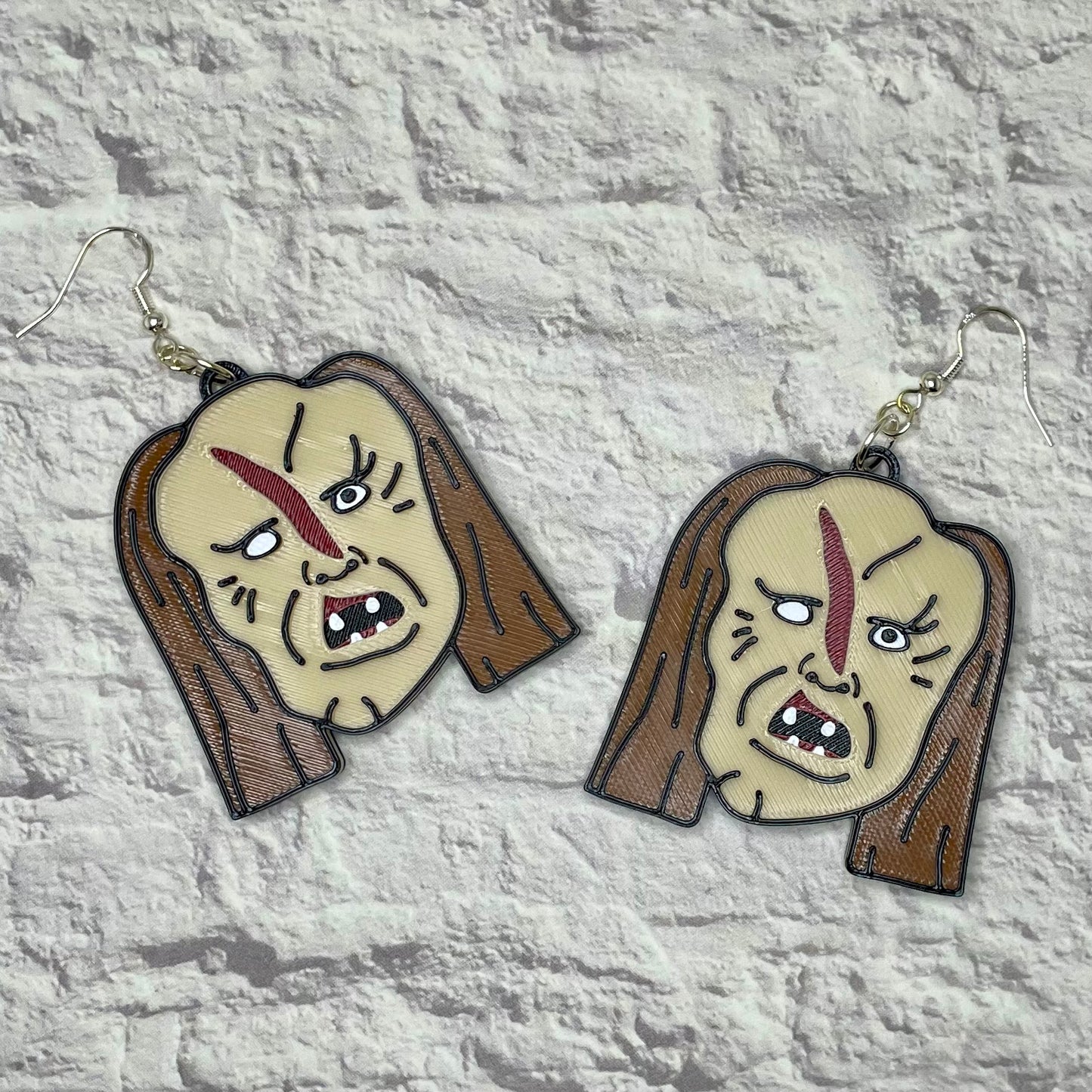 Victor Crowley Horror Statement Earrings or Keychain 3D Printed