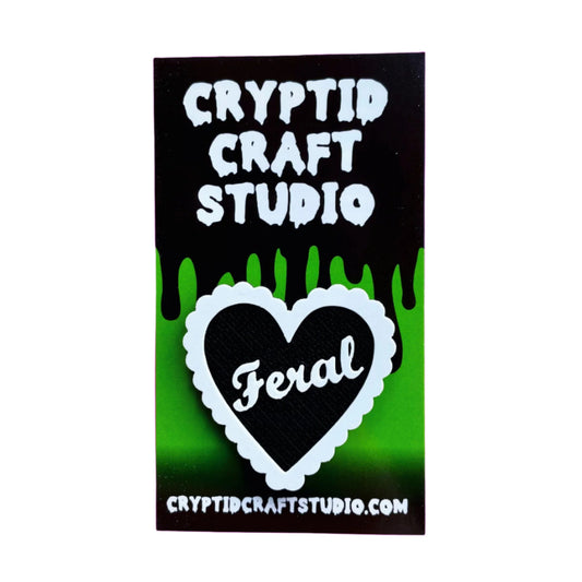 Feral Heart Pin 3D Printed