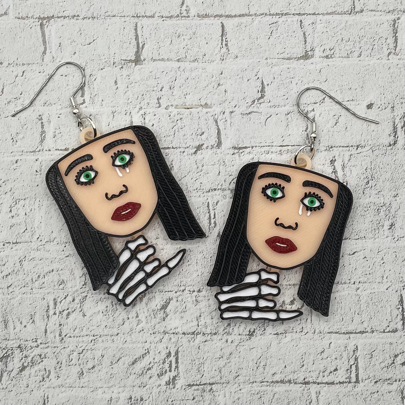 Popcorn Horror Statement Earrings or Keychain 3D Printed