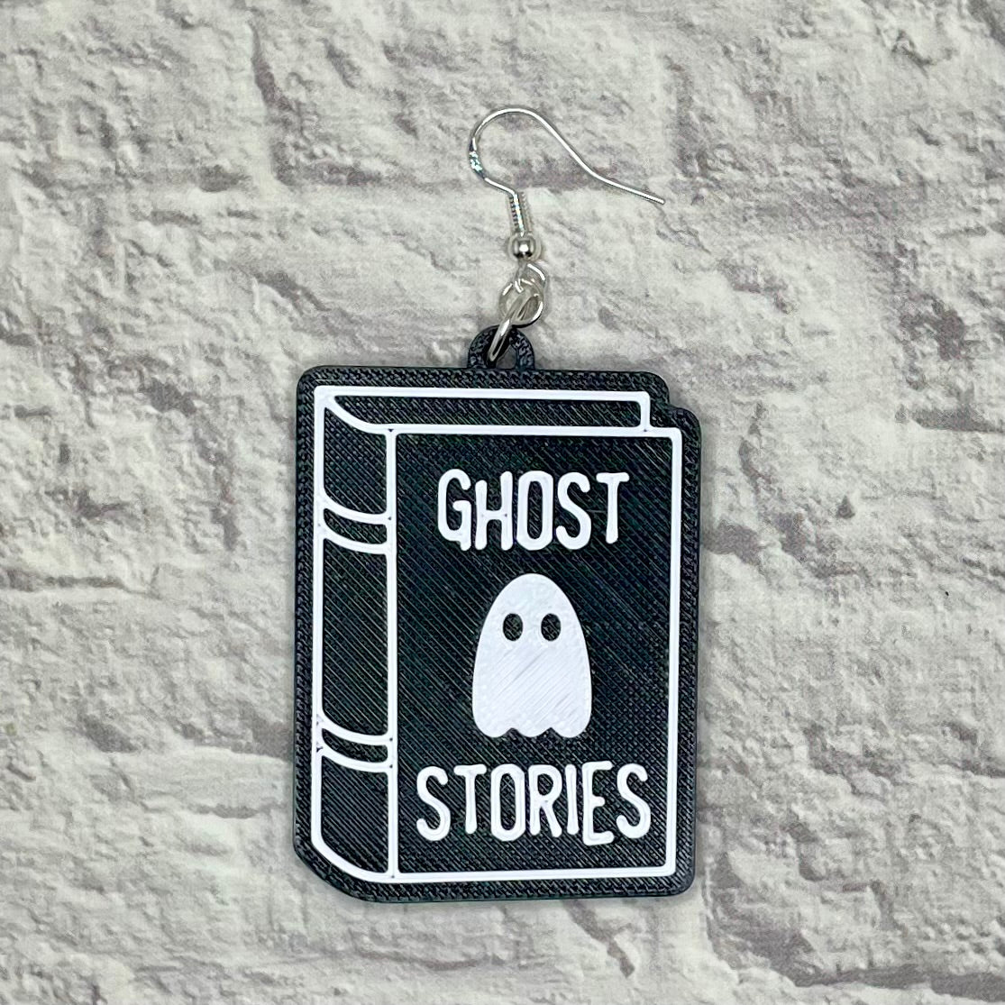 Ghost Stories Statement Earrings or Keychain 3D Printed
