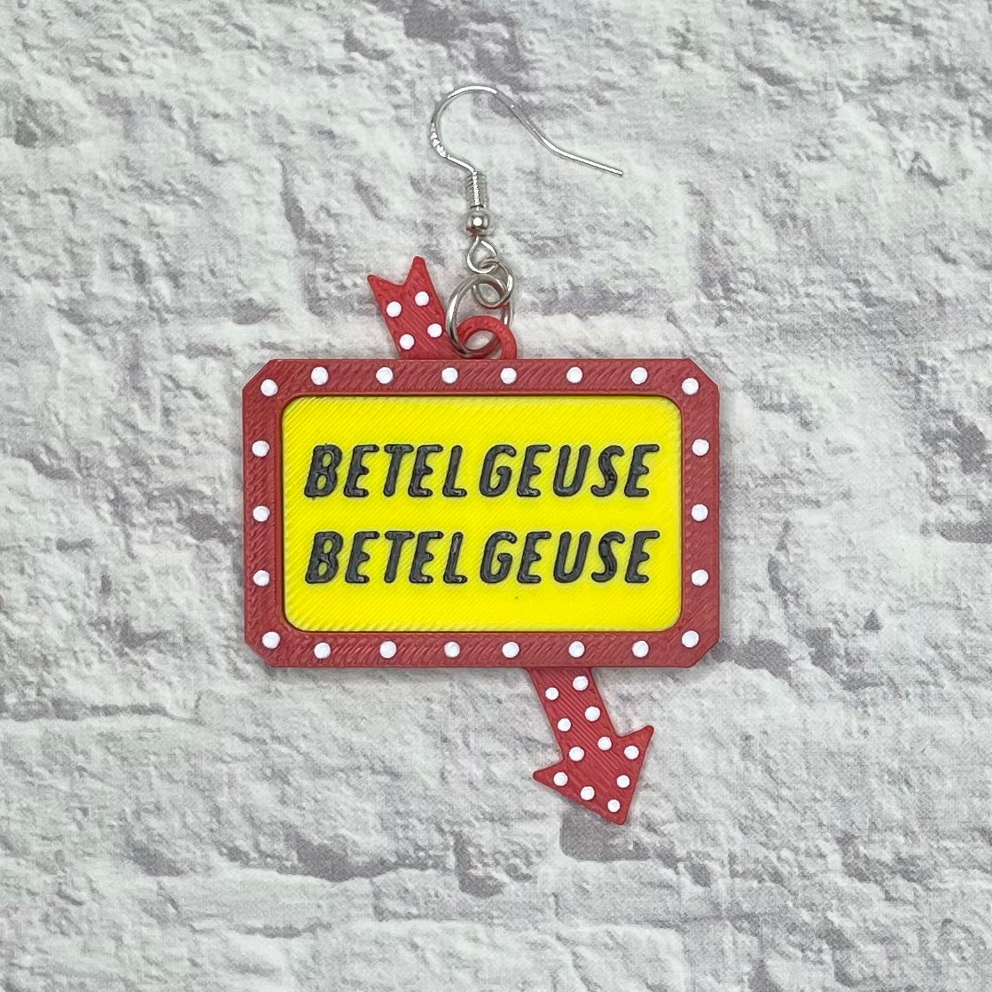 It’s Showtime Statement Earrings or Keychain 3D Printed