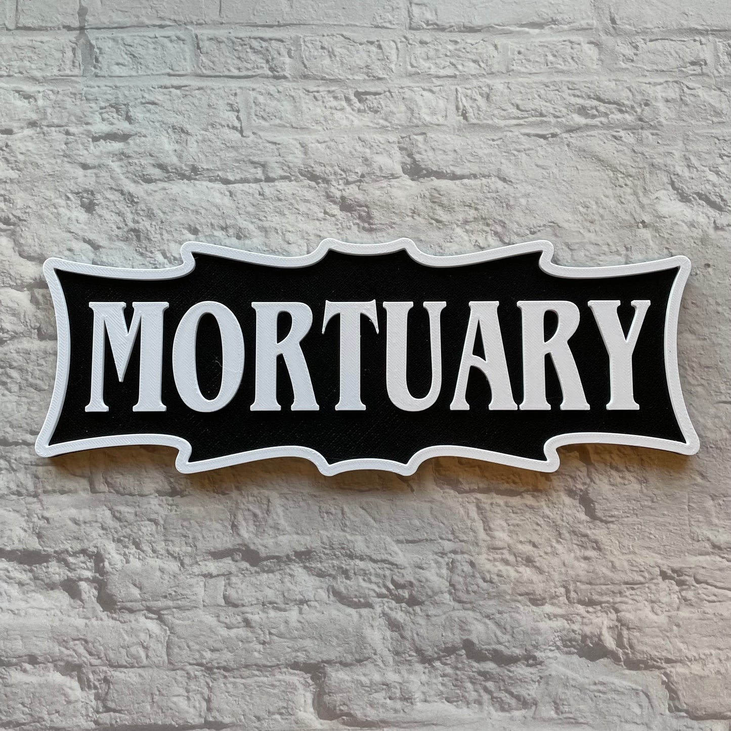 Mortuary Sign Wall Hanging 3D Printed