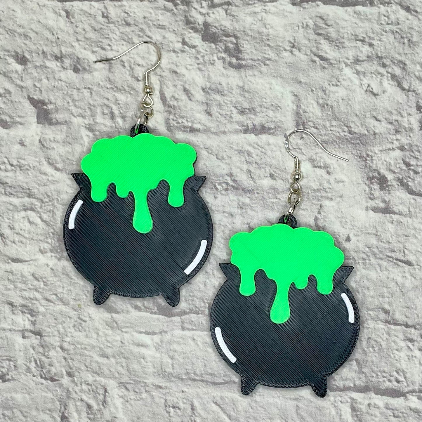 Cauldron Statement Earrings or Keychain 3D Printed