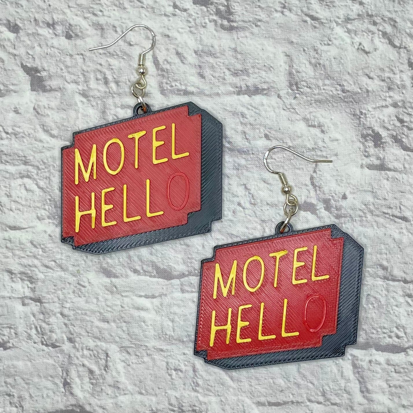 Motel Hell Horror Statement Earrings or Keychain 3D Printed