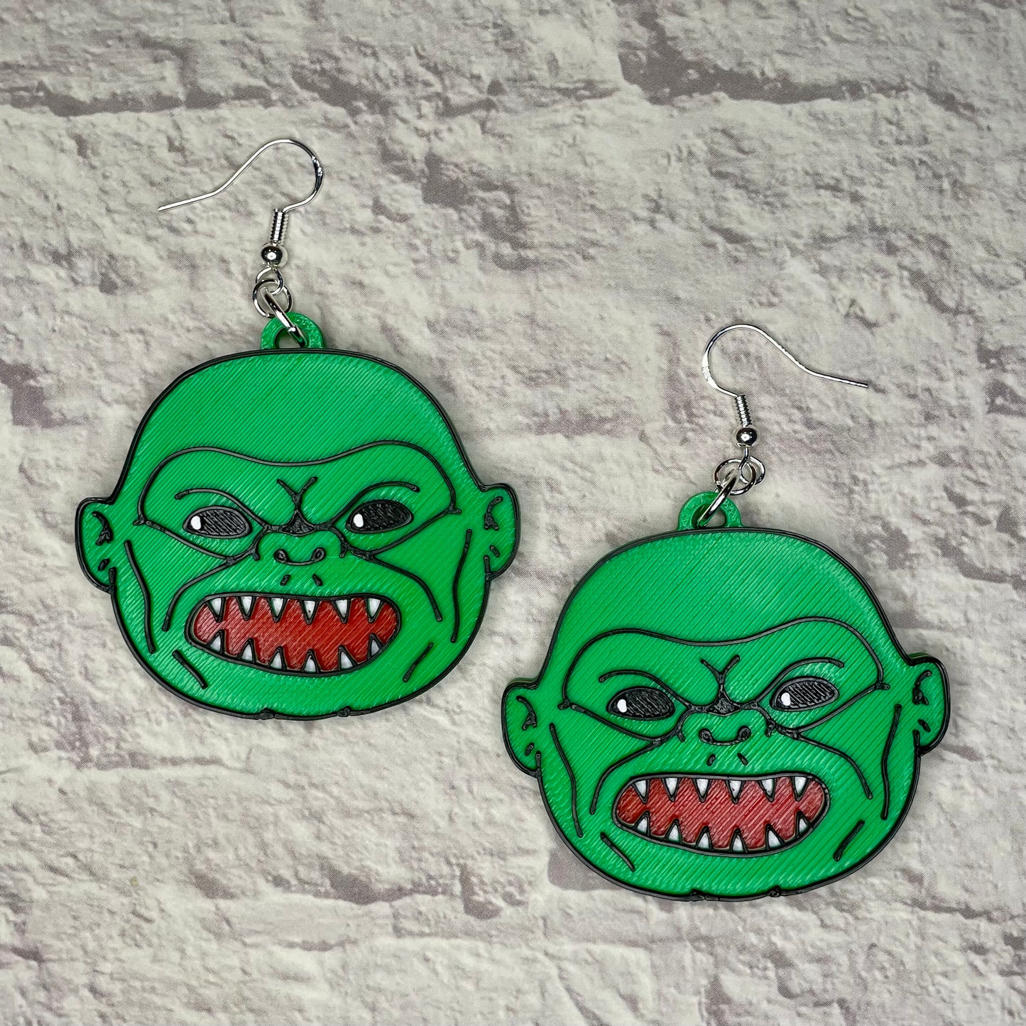 Ghoulies Horror Statement Earrings or Keychain 3D Printed