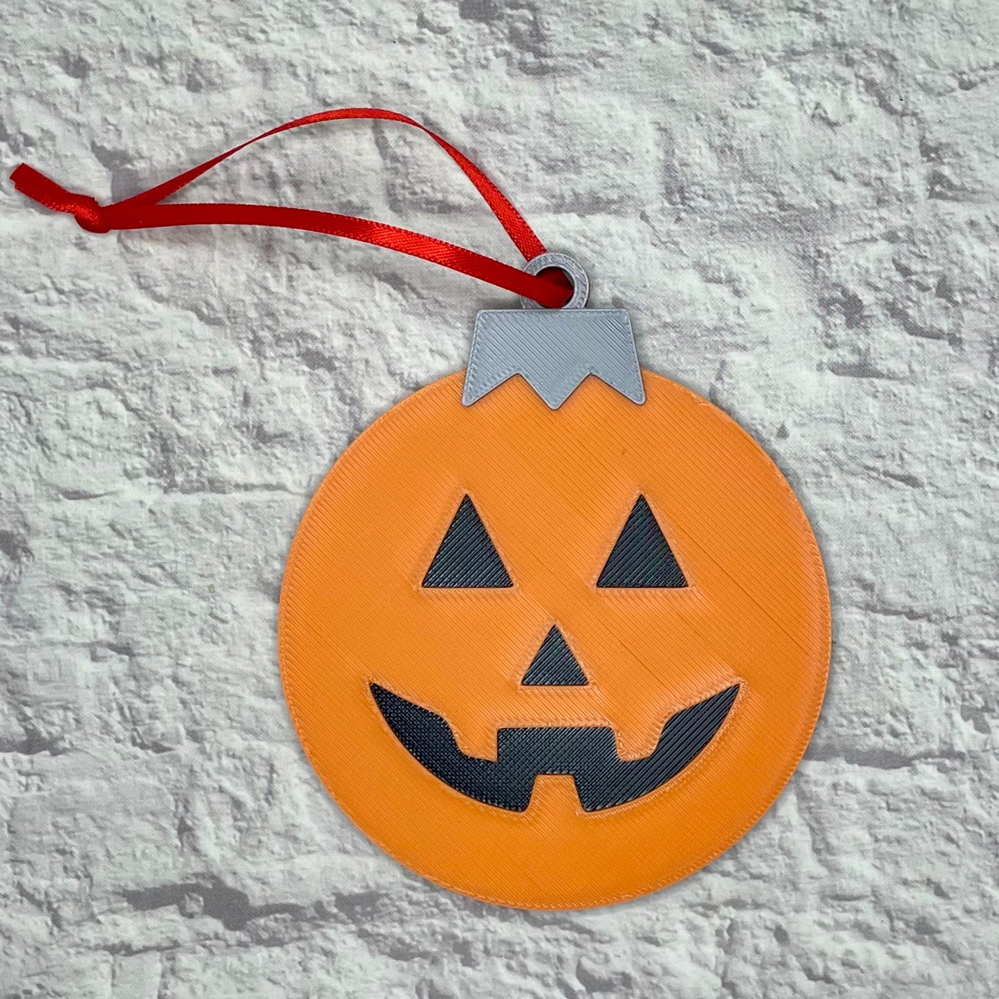 Pumpkin Jack O Lantern Bauble Holiday Ornament 3D Printed