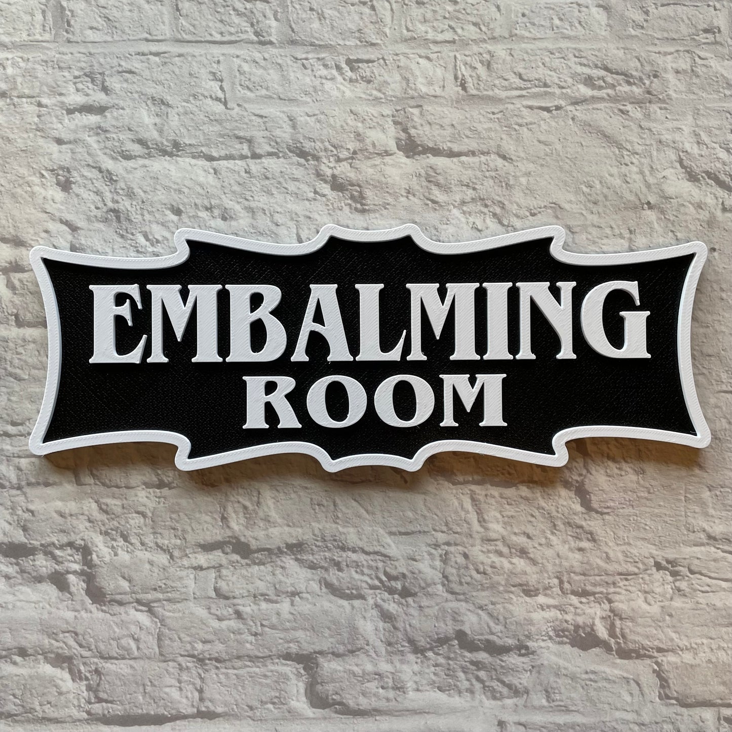 Embalming Room Sign Wall Hanging 3D Printed