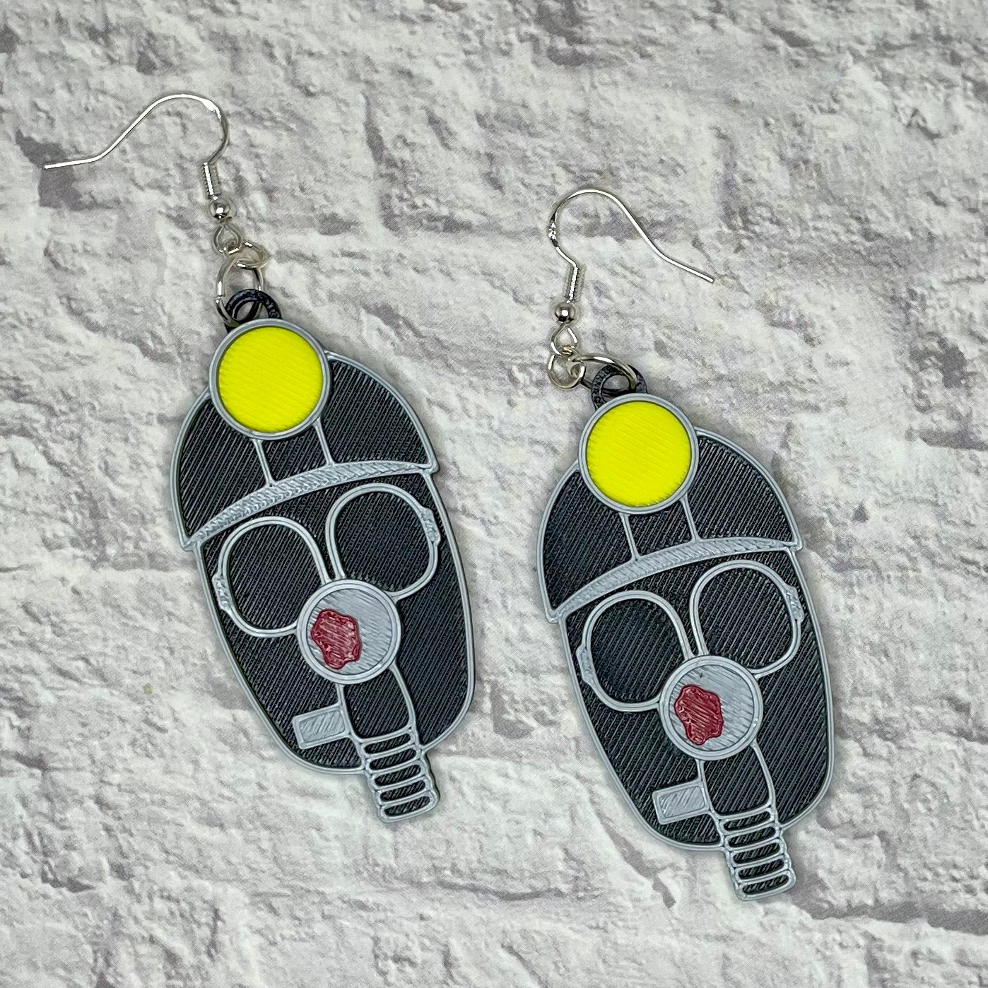 Bloody Valentine Horror Statement Earrings or Keychain 3D Printed