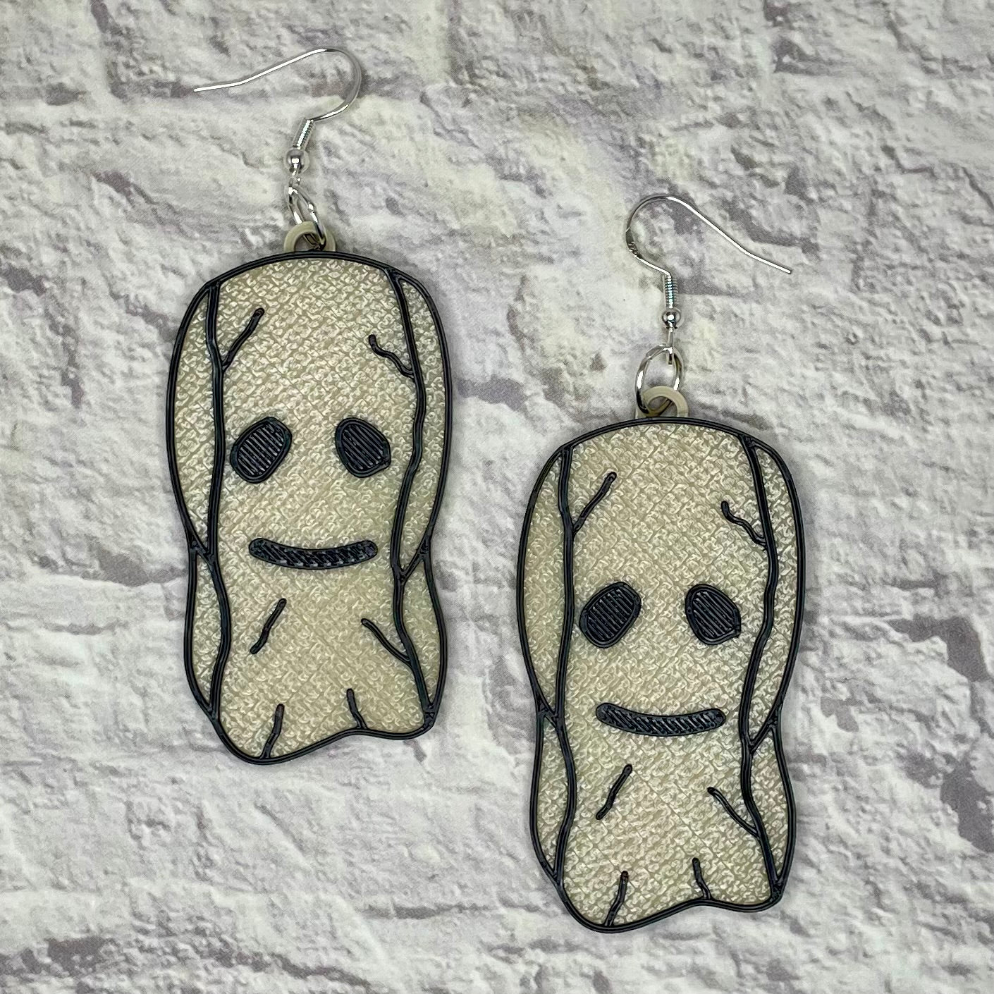 Masked Man Horror Statement Earrings or Keychain 3D Printed