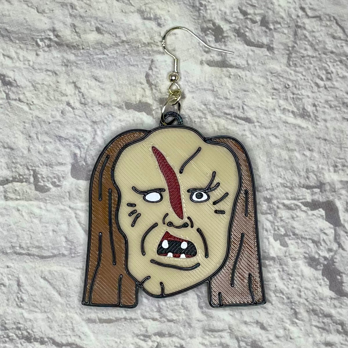 Victor Crowley Horror Statement Earrings or Keychain 3D Printed