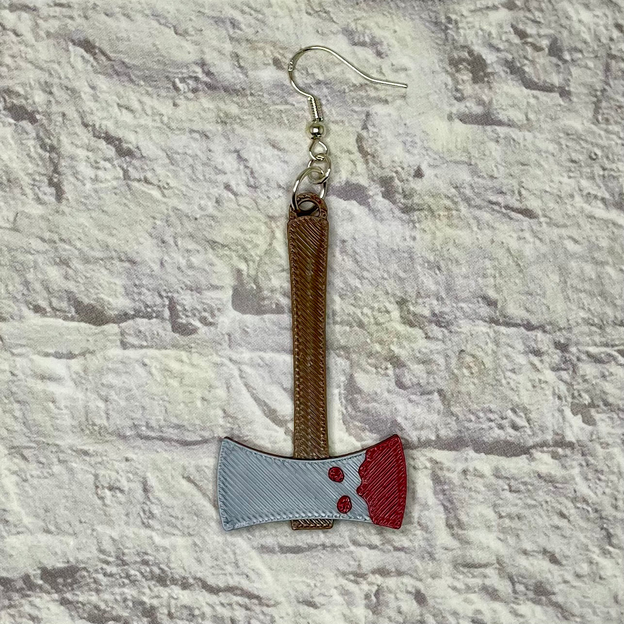 Hatchet Statement Earrings or Keychain 3D Printed