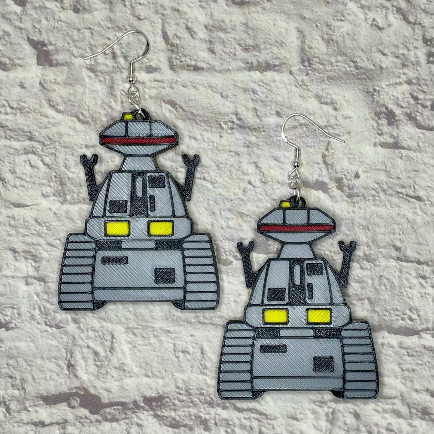 Killbot Horror Statement Earrings or Keychain 3D Printed