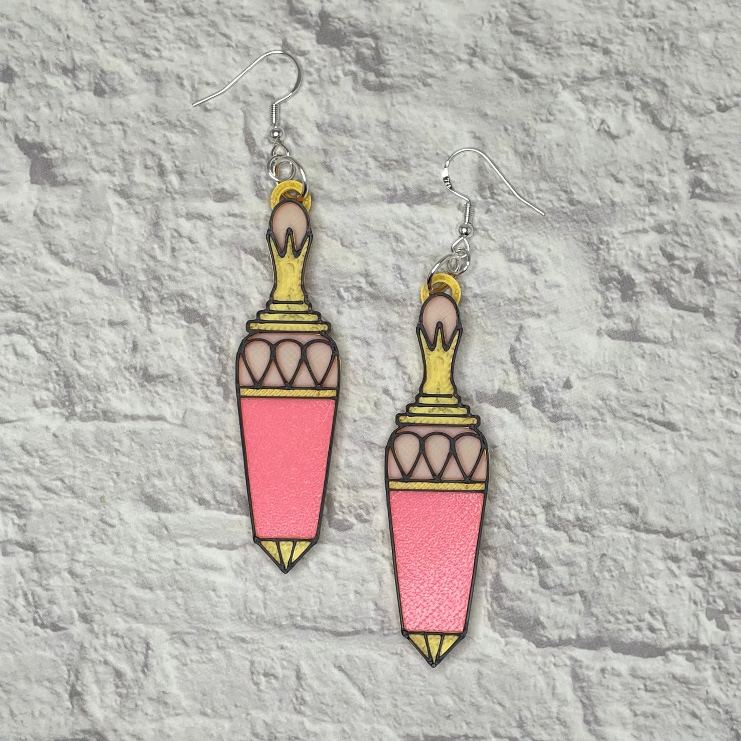 Potion Vial Statement Earrings or Keychain 3D Printed