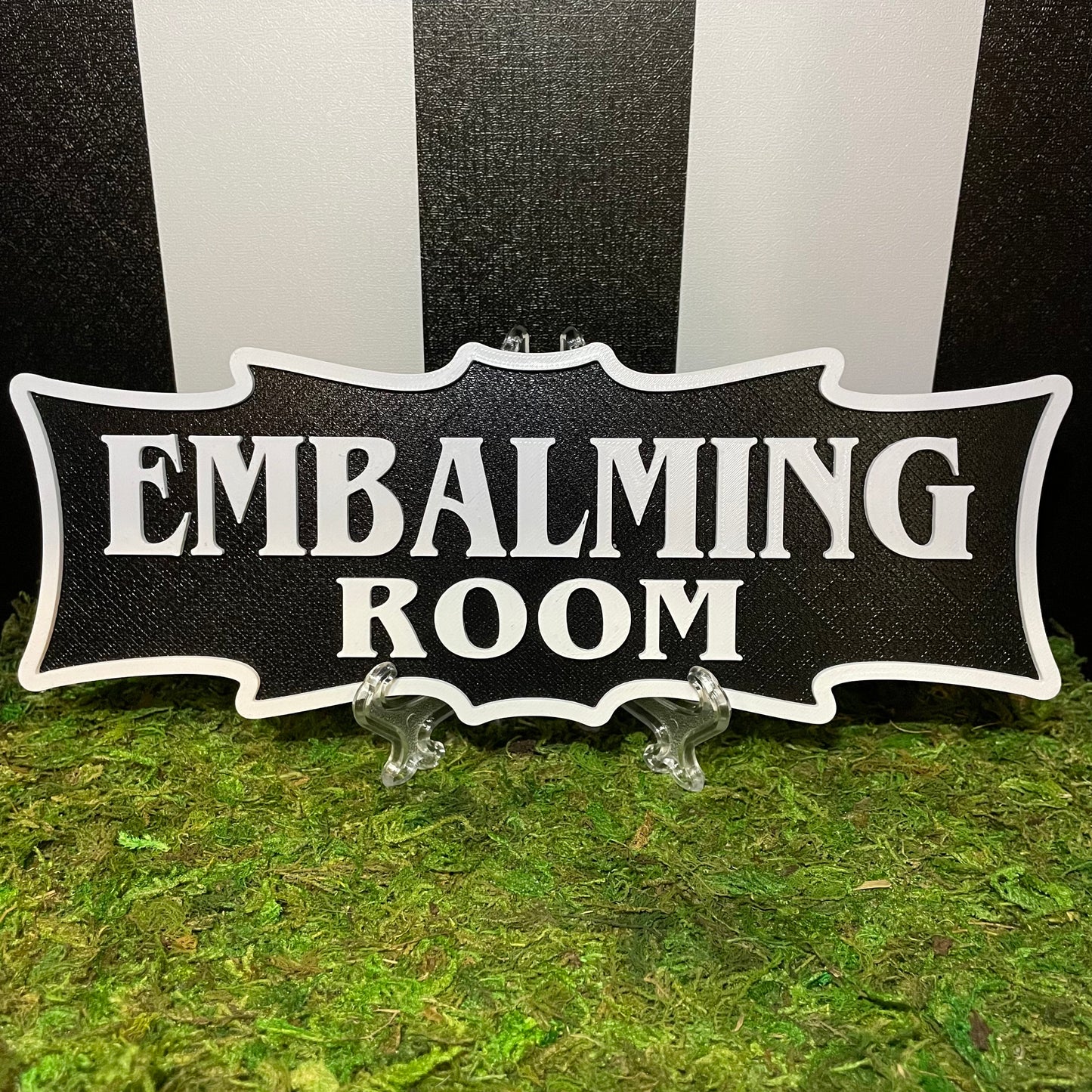 Embalming Room Sign Wall Hanging 3D Printed