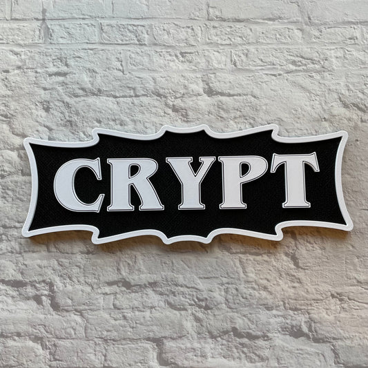 Crypt Sign Wall Hanging 3D Printed