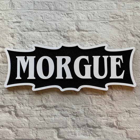 Morgue Sign Wall Hanging 3D Printed