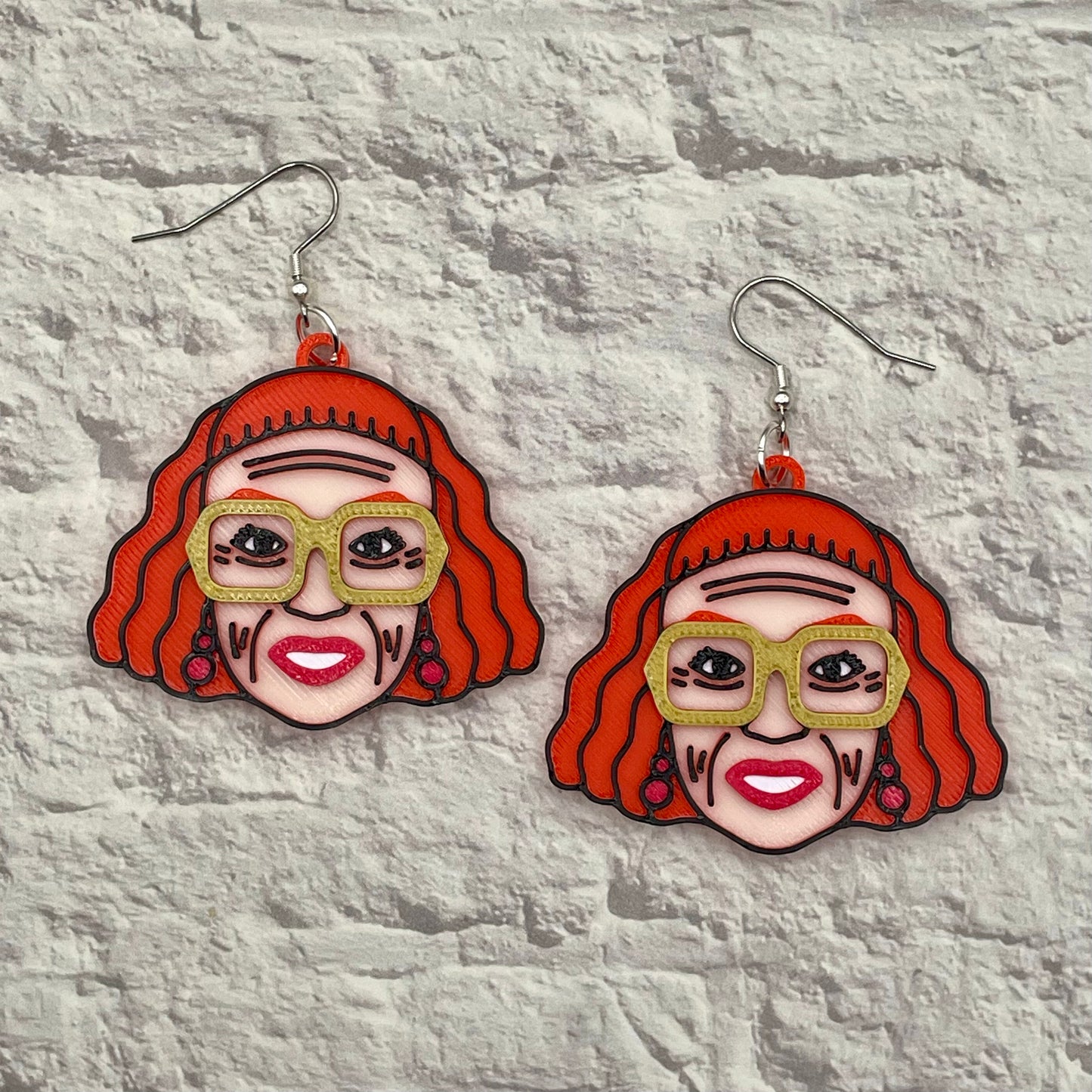 Gladys Horror Statement Earrings or Keychain 3D Printed