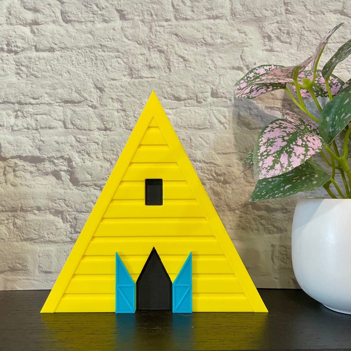 Yellow Temple Horror Shelf Sitter 3D Printed