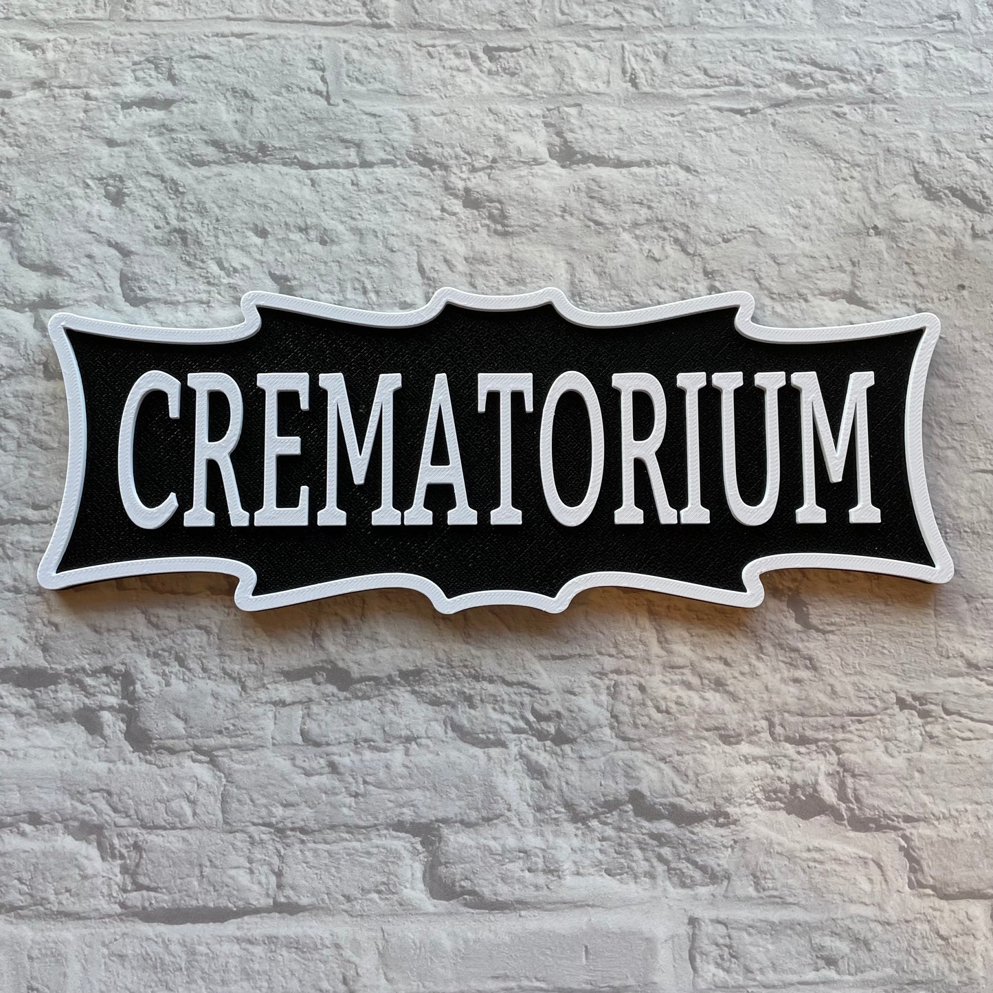 Crematorium Sign Wall Hanging 3D Printed