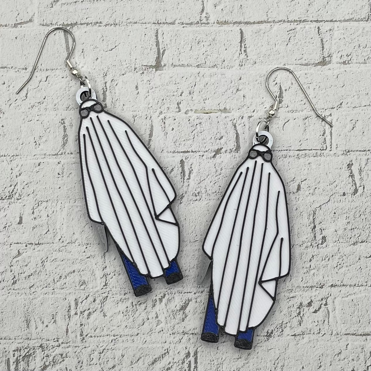 Michael Ghost Horror Statement Earrings or Keychain 3D Printed