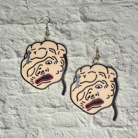Monstro Horror Statement Earrings or Keychain 3D Printed