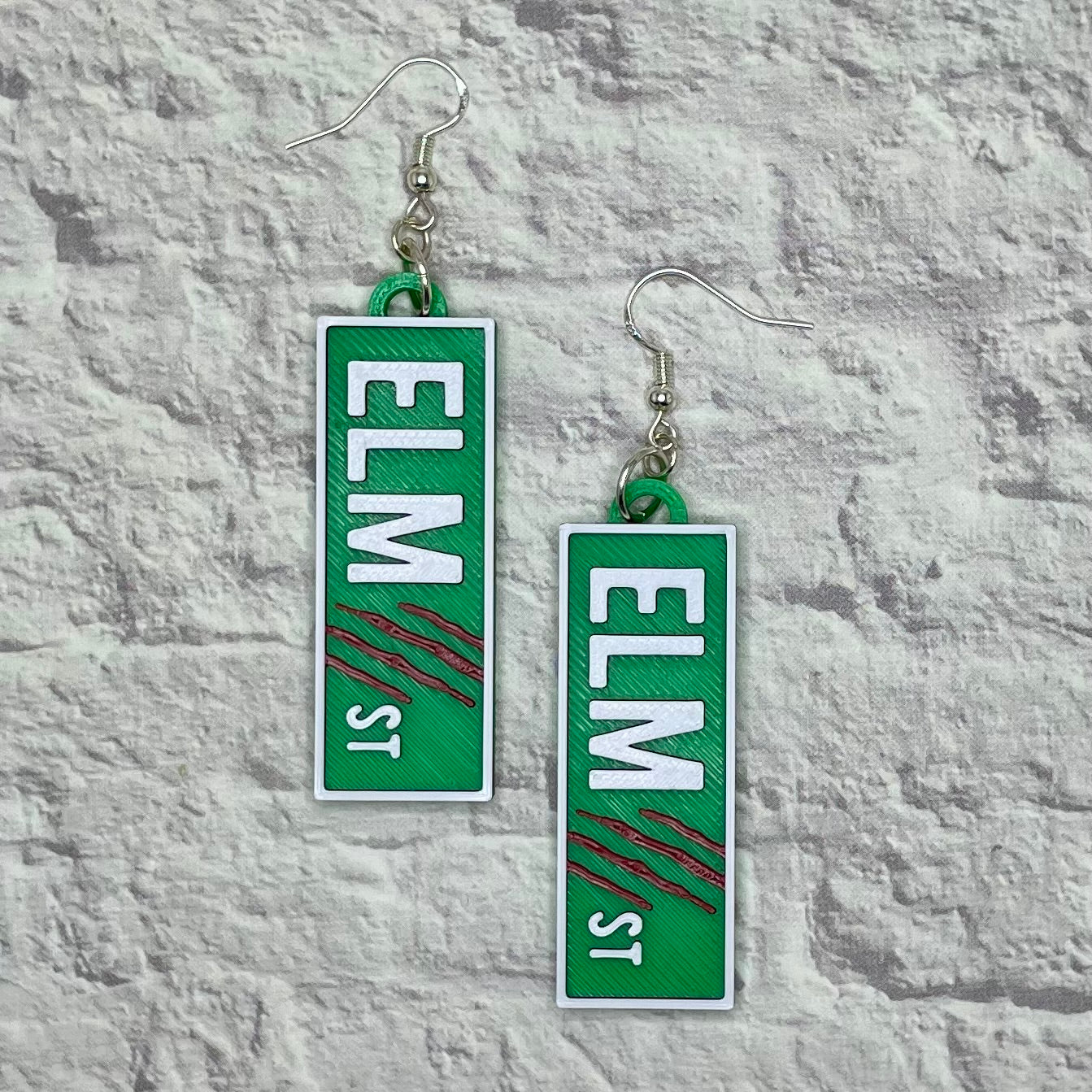Elm Street Horror Statement Earrings or Keychain 3D Printed