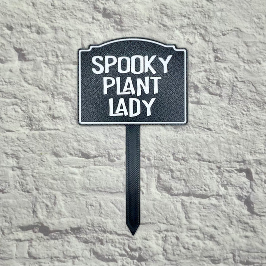 Spooky Plant Lady Plant Stake