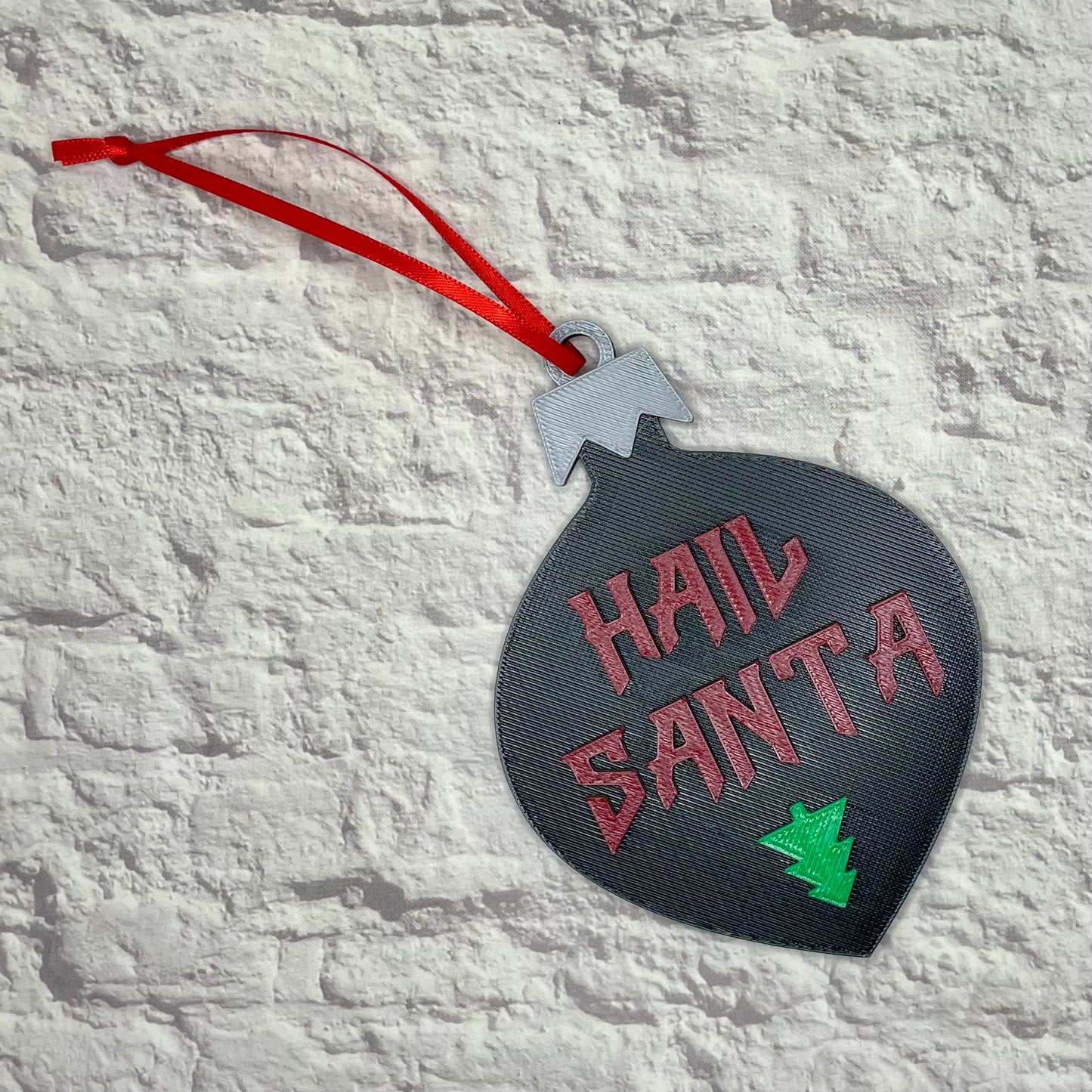 Hail Santa Holiday Ornament 3D Printed