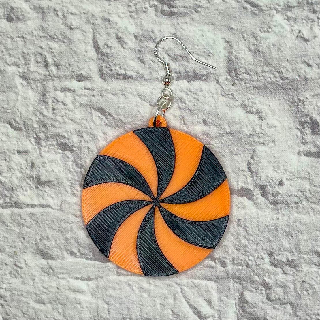 Halloween Candy Statement Earrings or Keychain 3D Printed
