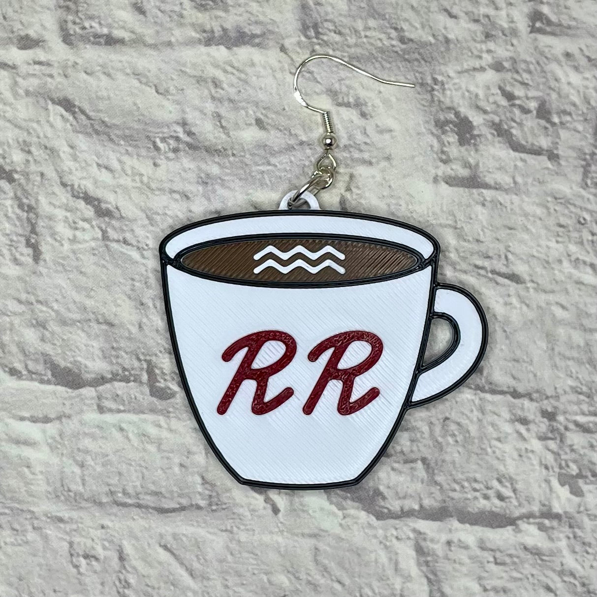 Damn Fine Earrings Statement Earrings or Keychain 3D Printed