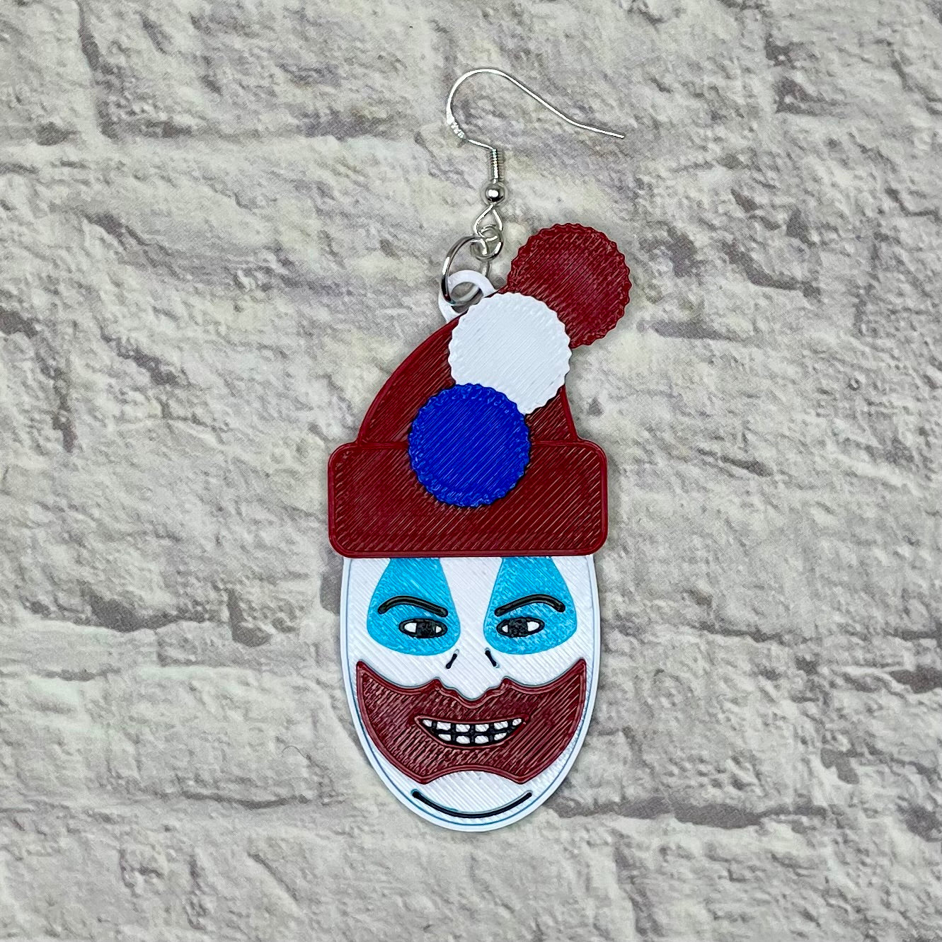 Pogo The Clown Statement Earrings or Keychain 3D Printed