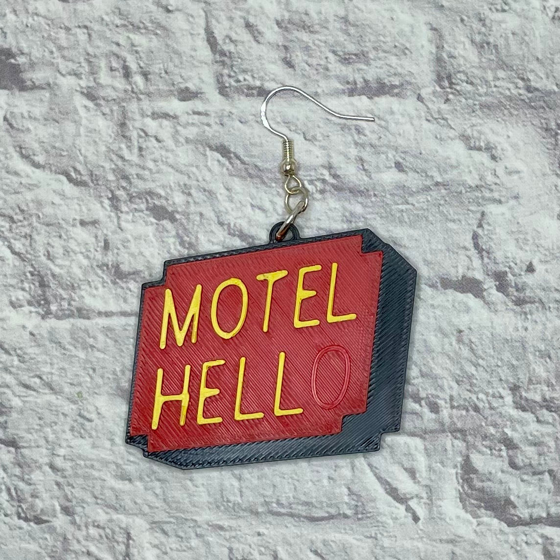 Motel Hell Horror Statement Earrings or Keychain 3D Printed