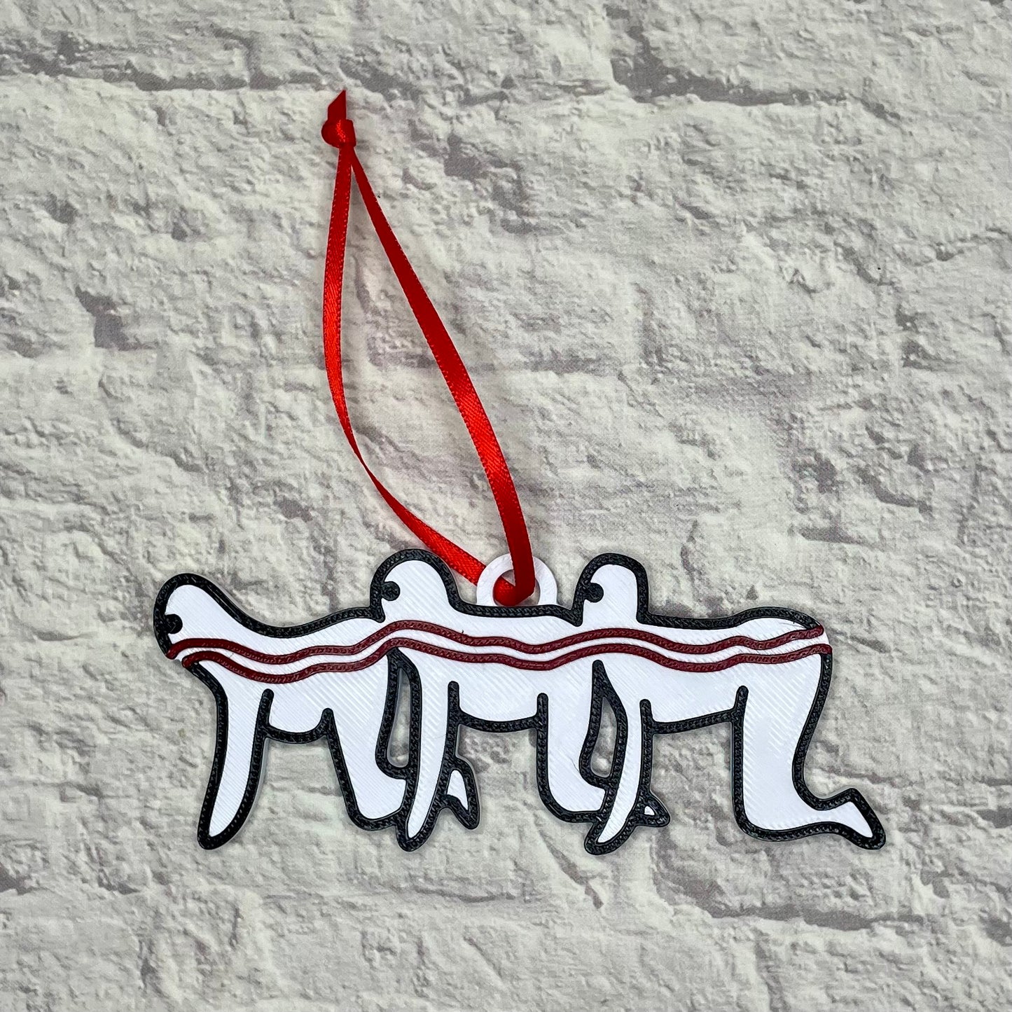 Centipede People Holiday Ornament 3D Printed