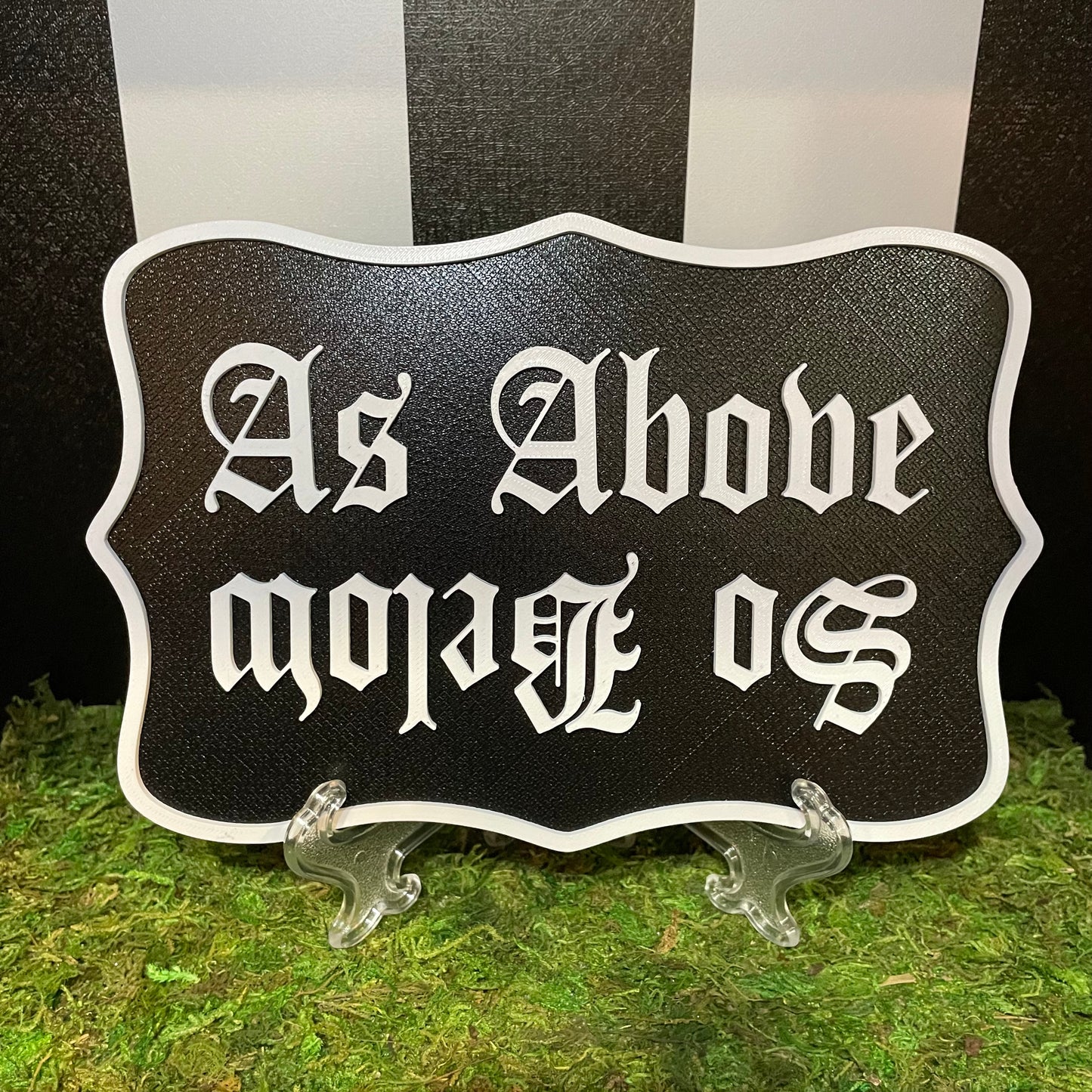 As Above So Below Sign Wall Hanging 3D Printed