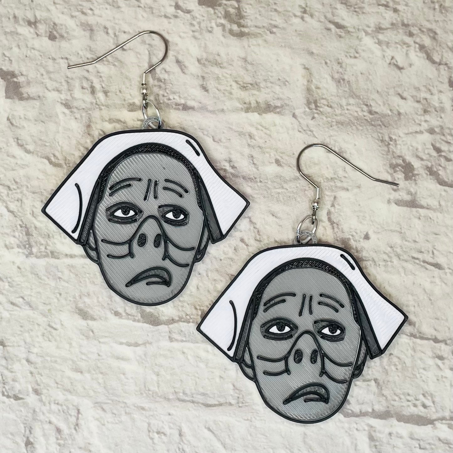 Eye Of The Beholder Nurse Horror Statement Earrings or Keychain 3D Printed