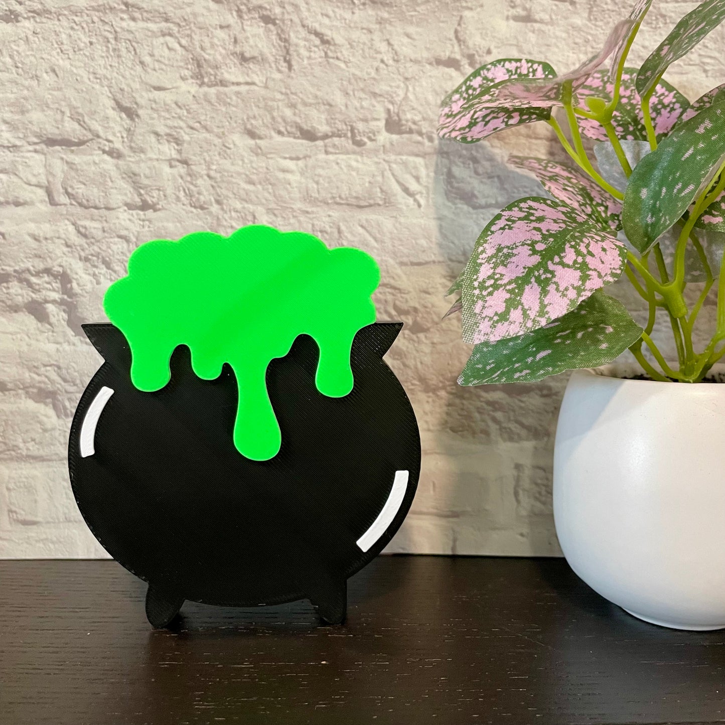 Cauldron Shelf Sitter 3D Printed