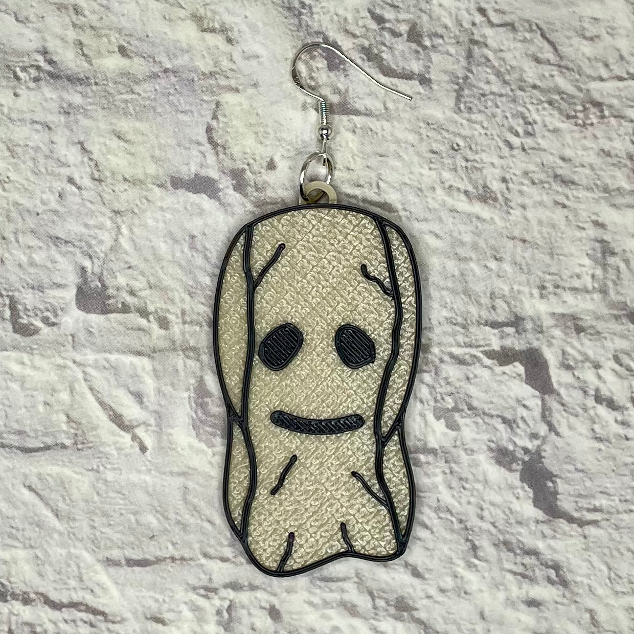 Masked Man Horror Statement Earrings or Keychain 3D Printed